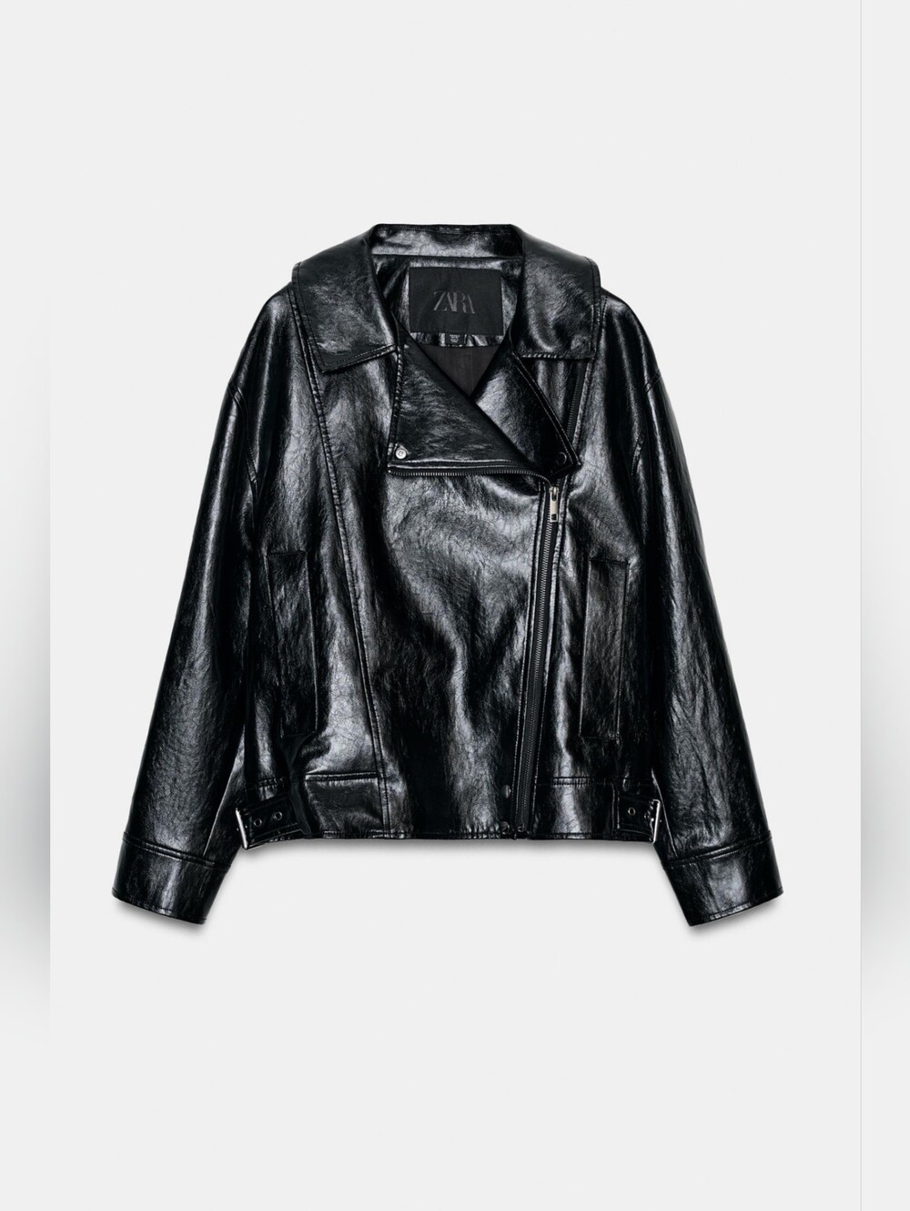 ZARA ZW COLLECTION FAUX LEATHER JACKET SIZE M